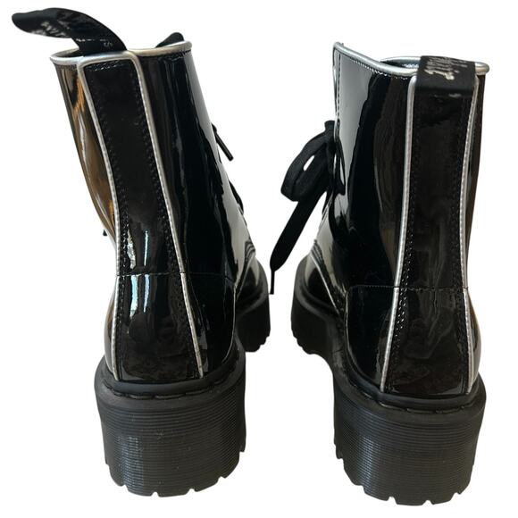 Dr. Martens Molly Boots Black Silver Platform Combat Patent Leather Women's 8 - Picture 8 of 10